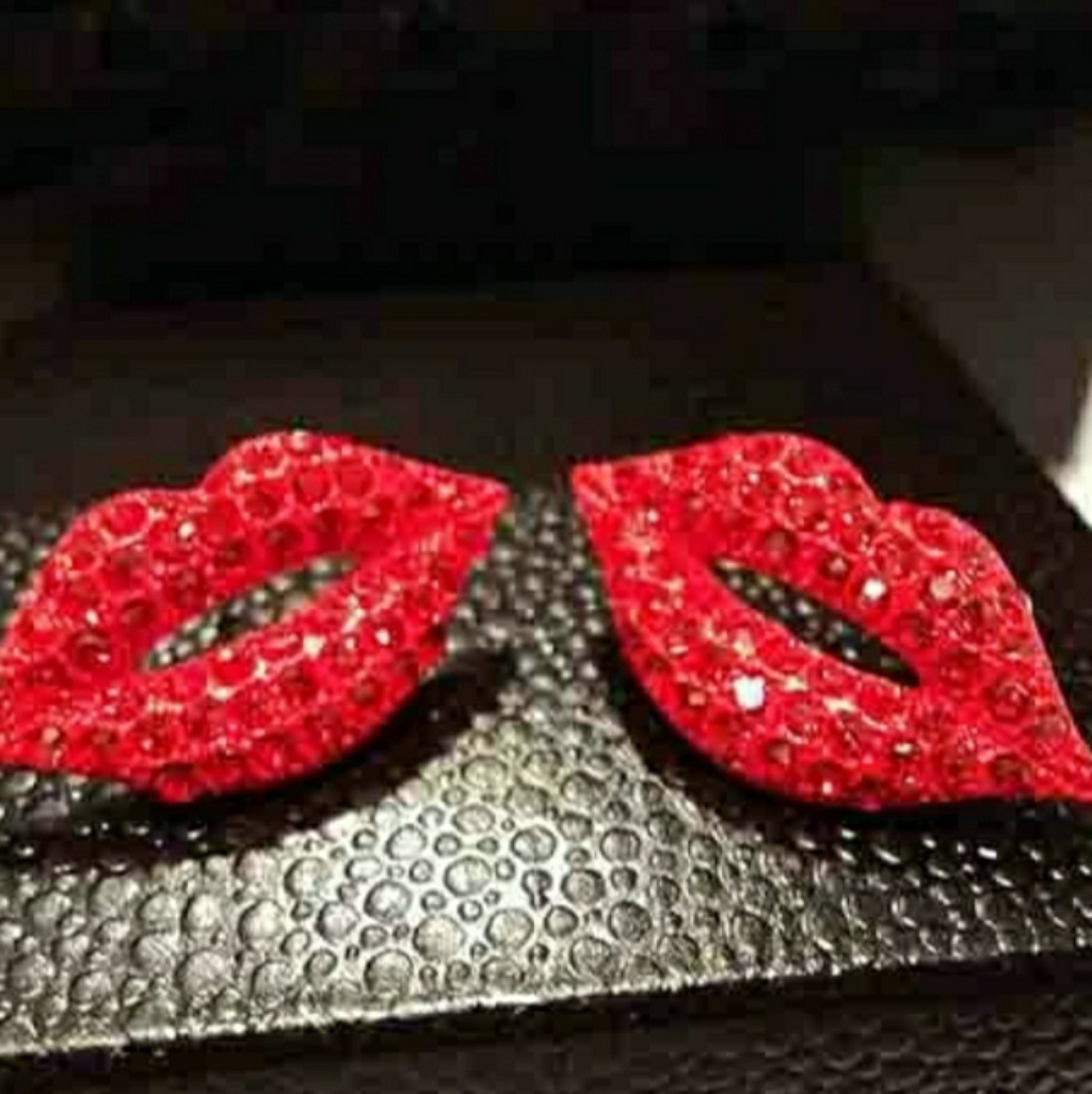 Red Lip Earrings